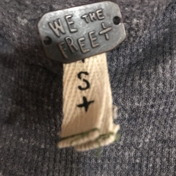 We the free from free people the incredible T size S gray NWT Tunic long sleeve - Picture 5 of 5